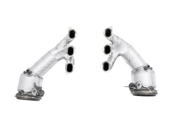 Porsche 992 GT3 Manifold Set RACING with 100cpsi Catalytic converters and without Gasoline particular filters SS304L