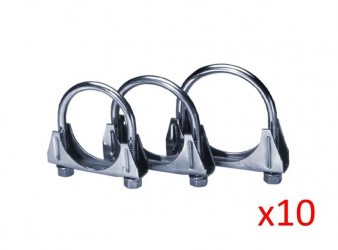 2" T-304 Stainless Steel U-Bolt / Saddle Clamp 10pk