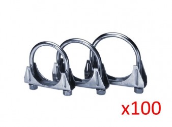 2" T-304 Stainless Steel U-Bolt / Saddle Clamps 100pk