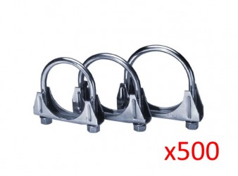 2" T-304 Stainless Steel U-Bolt / Saddle Clamps 500pk
