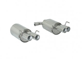 Alfa Romeo Brera | Spider (939) 3.2JTS Stainless steel rear silencer left/right w/ round tail pipe quad 76mm staggered