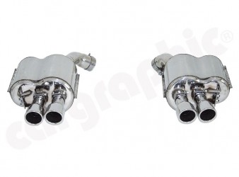 Audi RS6 4F C6 Sport Rear Mufflers with 4 x 80mm tailpipes