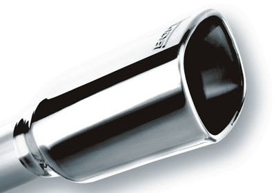 Polished SS tips 2\" inlet, 3.5\"x3.28\" outlet, length 10.50\" 1pk